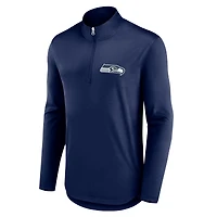 Haut à quart de zip Fanatics College Navy Seattle Seahawks Quarterback pour hommes