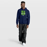 Men's Fanatics College Navy Seattle Seahawks Right Tackle Legacy Pullover Hoodie