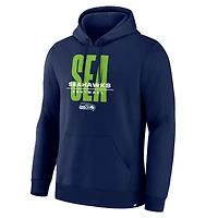 Men's Fanatics College Navy Seattle Seahawks Right Tackle Legacy Pullover Hoodie