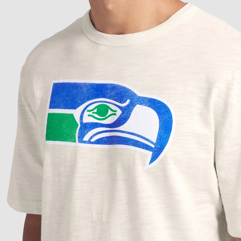 T-shirt fanatique pour homme couleur crème Seattle Seahawks Slub