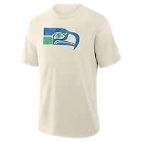 Men's Fanatics  Cream Seattle Seahawks Slub T-Shirt