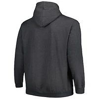 Men's Fanatics Heather Charcoal Seattle Seahawks Big & Tall Pullover Hoodie