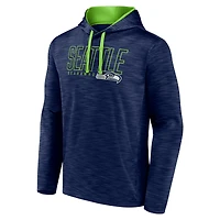 Sweat à capuche avec crochet et échelle pour hommes Fanatics Heather College Navy Seattle Seahawks