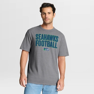 Men's Fanatics Heather Gray Seattle Seahawks First Down Tribute Tri-Blend T-Shirt