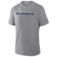 Men's Fanatics Heather Gray Seattle Seahawks Pass Rush Tri-Blend T-Shirt
