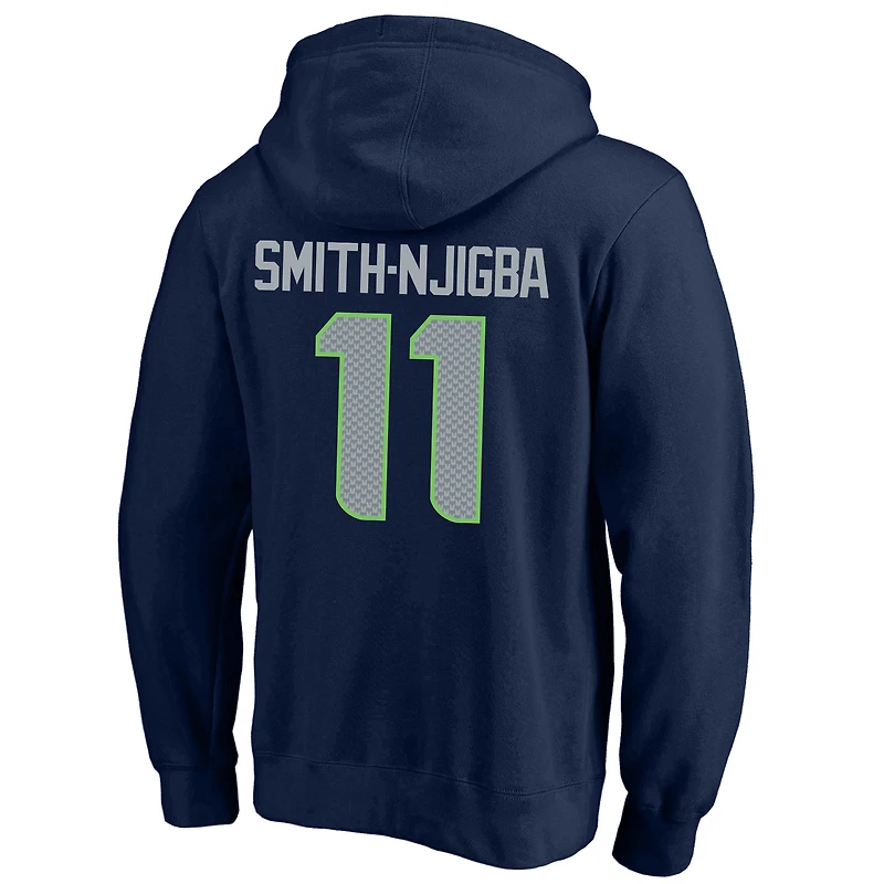 Men's Fanatics Jaxon Smith-Njigba College Navy Seattle Seahawks Big & Tall Name Number Fleece Hoodie