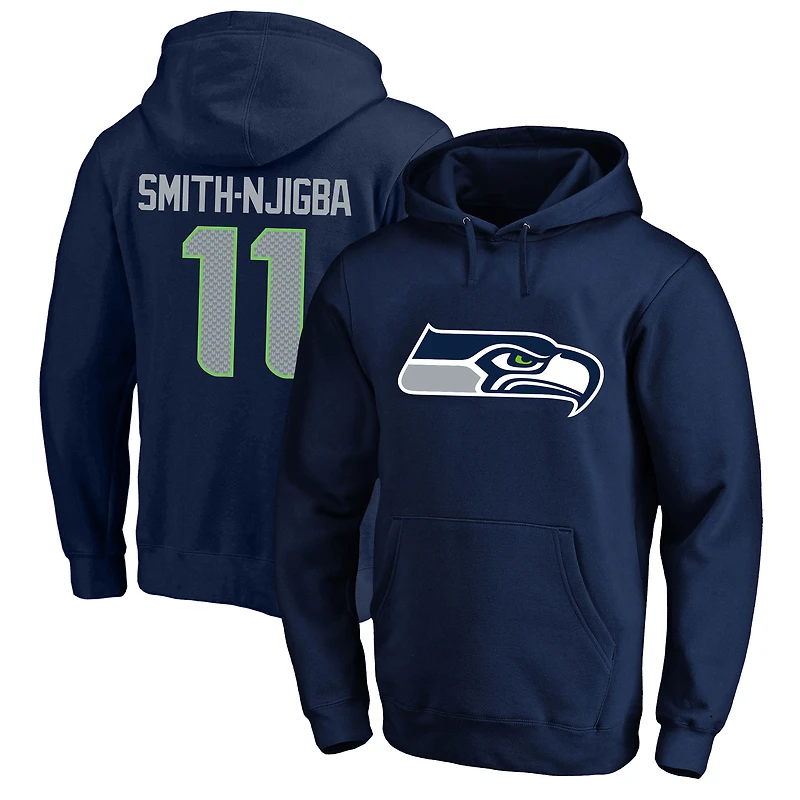 Men's Fanatics Jaxon Smith-Njigba College Navy Seattle Seahawks Big & Tall Name Number Fleece Hoodie