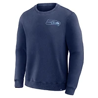 Sweat-shirt Fanatics bleu marine pour homme, motif Deep Route des Seattle Seahawks