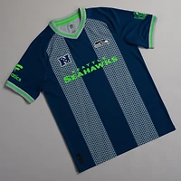 Men's Fanatics Navy Seattle Seahawks NFL Football x V-Neck Fan Top