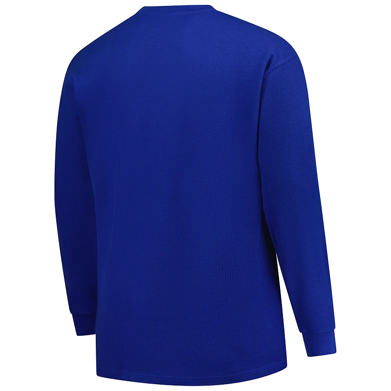 Men's Fanatics Royal Seattle Seahawks Big & Tall Throwback Thermal Long Sleeve T-Shirt