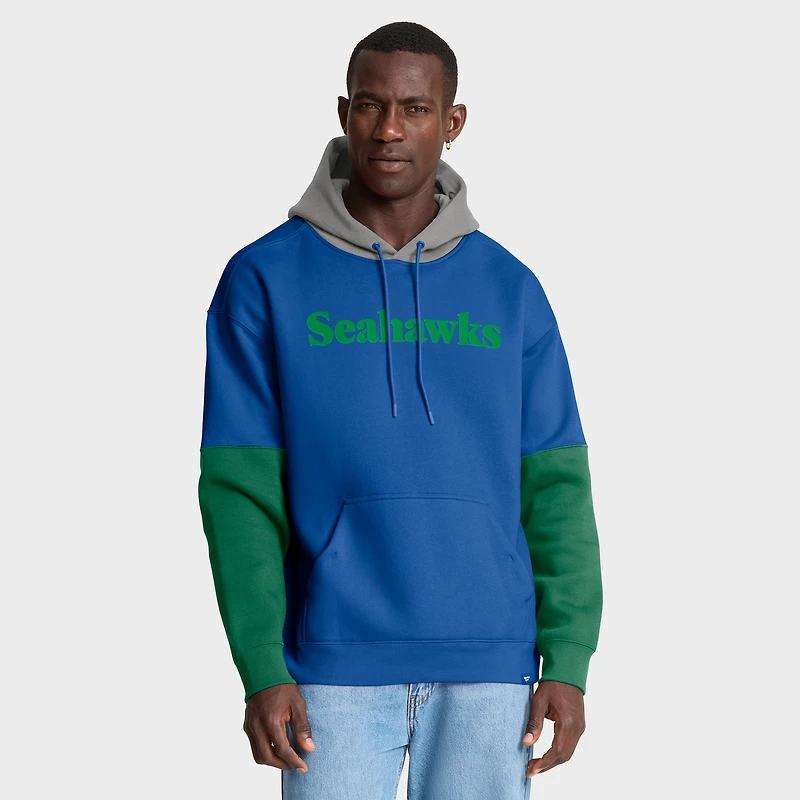 Sweat à capuche rétro Fanatics Royal Seattle Seahawks pour homme