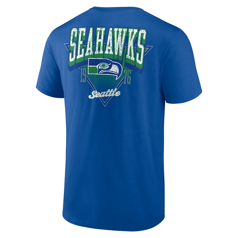 T-shirt Fanatics Royal Seattle Seahawks Never Over pour homme