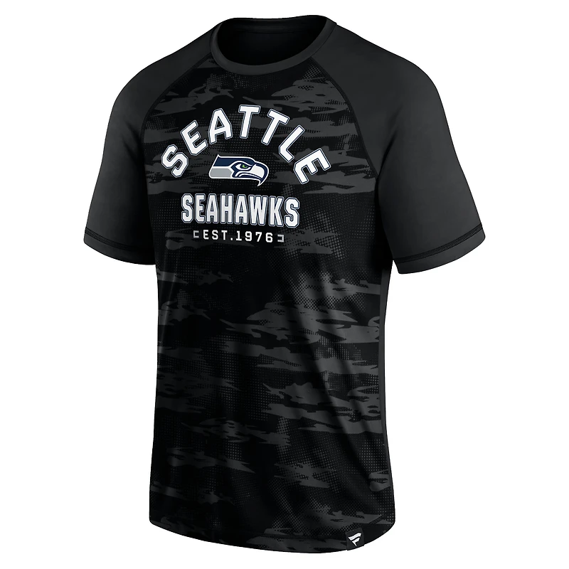 T-shirt occultant Hail Mary Raglan Fanatics Seattle Seahawks pour hommes