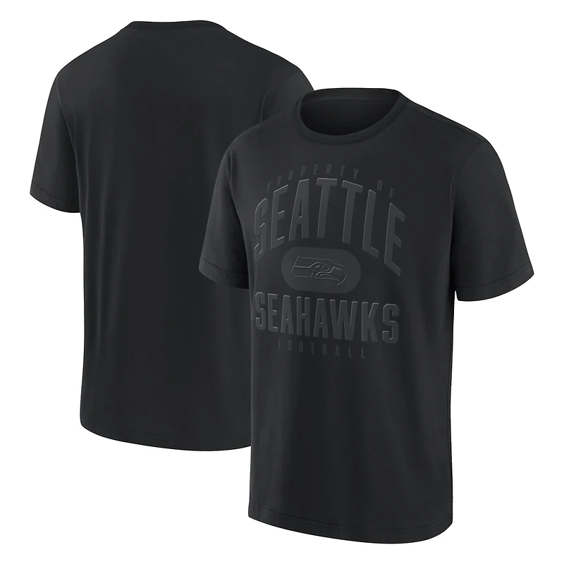 T-shirt épais Fanatics Seattle Seahawks Blackout pour homme