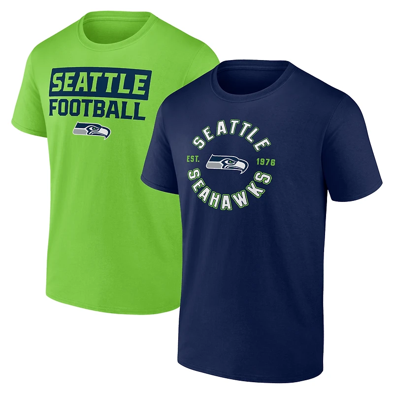 Pack combiné de t-shirts Fanatics Seattle Seahawks Serve pour hommes