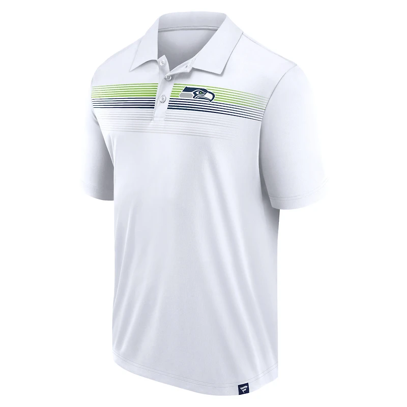 Men's Fanatics White Seattle Seahawks Victory For Us Interlock Polo