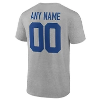 Men's Gray Seattle Seahawks  Team Authentic Classic Personalized Name & Number T-Shirt