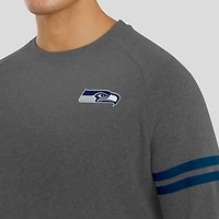 Men's J. Palmer Dark Heather Gray Seattle Seahawks Players Lounge Raglan Tri-Blend Sweatshirt