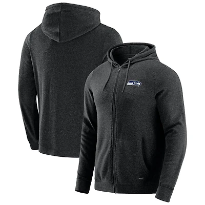 Men's J. Palmer Dark Heather Gray Seattle Seahawks Players Lounge Tri-Blend Full-Zip Hoodie