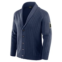 Men's J. Palmer Navy Seattle Seahawks The Playmaker Cardigan Raglan Sweater