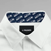 Men's J. Palmer White Seattle Seahawks Man-In-Motion Long Sleeve Button-Up Dress Shirt