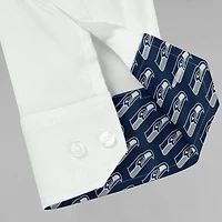 Men's J. Palmer White Seattle Seahawks Man-In-Motion Long Sleeve Button-Up Dress Shirt