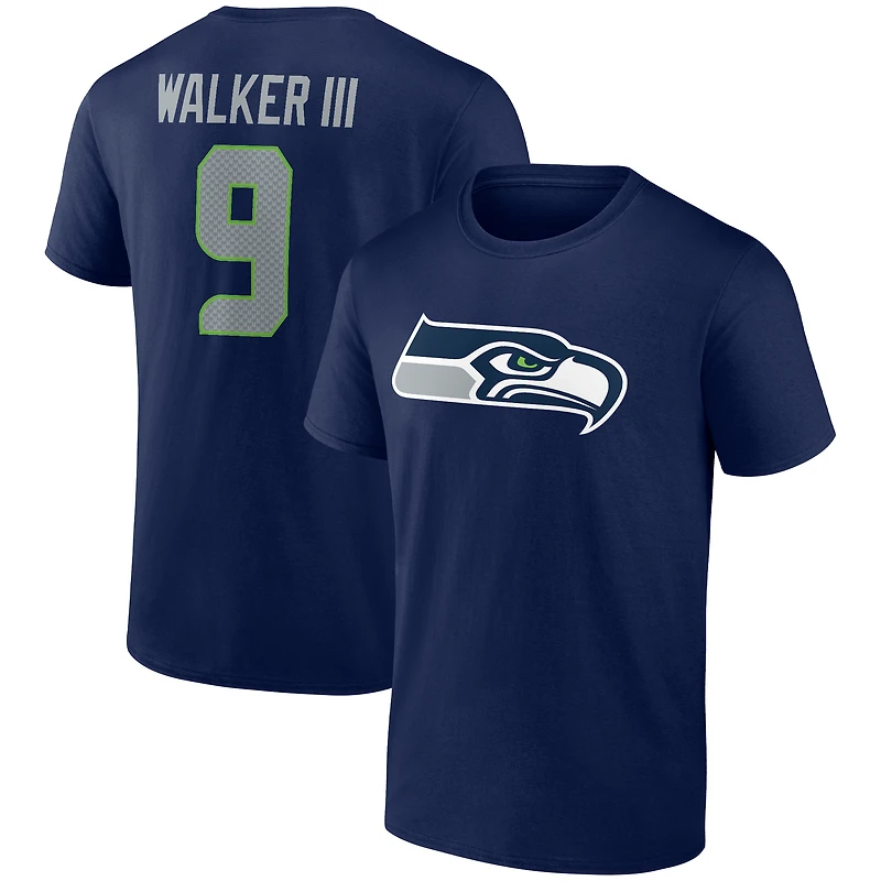 Men's Kenneth Walker III College Navy Seattle Seahawks Player Icon T-Shirt