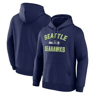Men's Logo Athletic College Navy Seattle Seahawks Arch Victory Hoodie