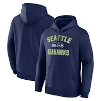 Men's Logo Athletic College Navy Seattle Seahawks Arch Victory Hoodie