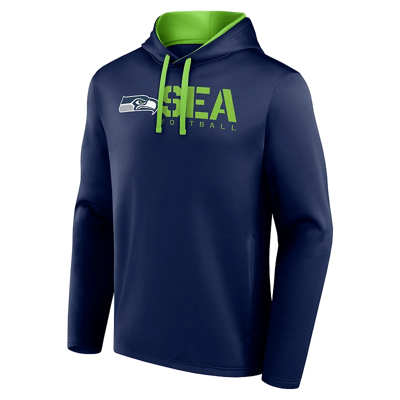 Sweat à capuche bleu marine avec logo Athletic College pour homme des Seattle Seahawks Head Start