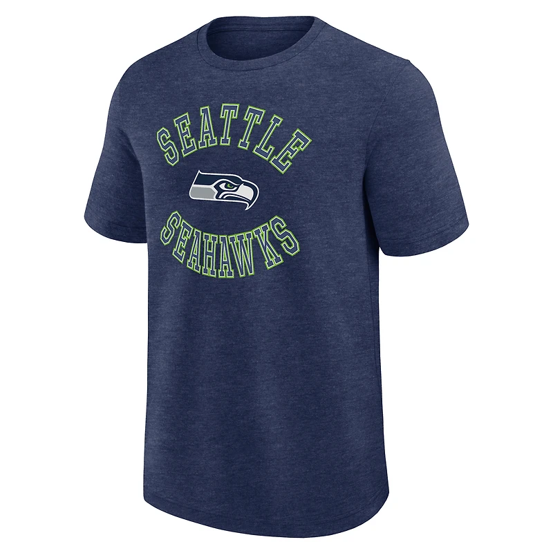 T-shirt bleu marine avec logo Athletic College pour homme des Seattle Seahawks