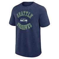 T-shirt bleu marine avec logo Athletic College pour homme des Seattle Seahawks
