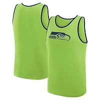 Men's Logo Athletic Neon Green Seattle Seahawks Unmatched Success Tank Top