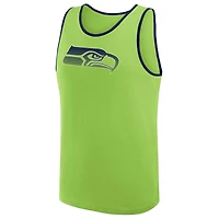 Men's Logo Athletic Neon Green Seattle Seahawks Unmatched Success Tank Top