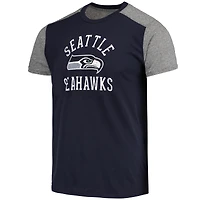 Men's Majestic Threads College Navy/Gray Seattle Seahawks Field Goal Slub T-Shirt