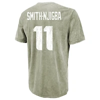 Men's Majestic Threads Jaxon Smith-Njigba Moss Green Seattle Seahawks Mineral Wash Name & Number T-Shirt