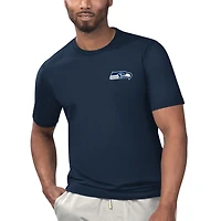 Margaritaville College Navy Seattle Seahawks License to Chill T-shirt pour hommes