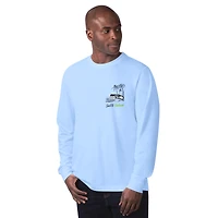 T-shirt à manches longues bleu clair Margaritaville pour homme des Seattle Seahawks « It's Five O'Clock Somewhere »