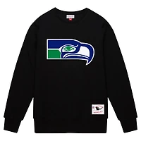 Men's Mitchell & Ness Black Seattle Seahawks Basic Fleece Pullover Sweatshirt