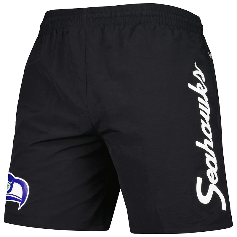 Short en nylon pour homme Seattle Seahawks Team Essentials noir Mitchell & Ness