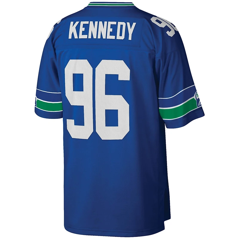 Maillot réplique Mitchell & Ness Cortez Kennedy Royal Seattle Seahawks Legacy pour hommes