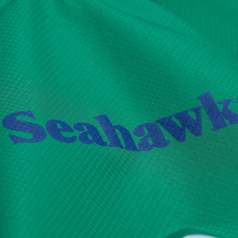 Men's Mitchell & Ness Green/Royal Seattle Seahawks Tie Breaker Vintage Logo Lightweight Anorak Half-Zip Windbreaker
