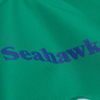 Men's Mitchell & Ness Green/Royal Seattle Seahawks Tie Breaker Vintage Logo Lightweight Anorak Half-Zip Windbreaker
