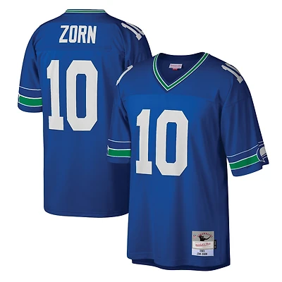Maillot réplique Legacy Mitchell & Ness Jim Zorn Royal Seattle Seahawks pour homme
