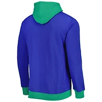 Chandail à capuchon pour homme Mitchell & Ness Royal Seattle Seahawks Big Face 5.0