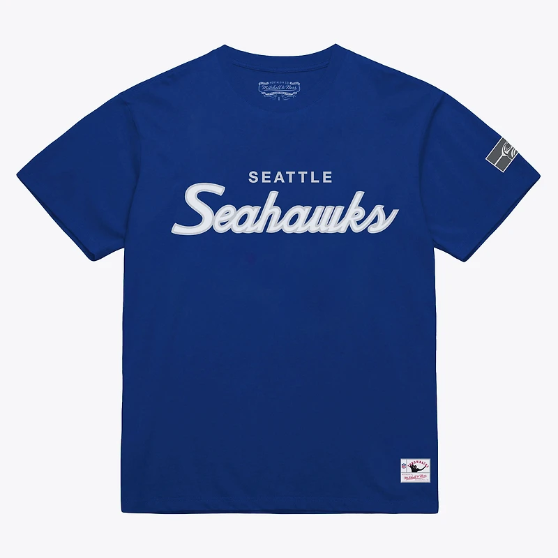 T-shirt classique Mitchell & Ness Royal Seattle Seahawks pour homme
