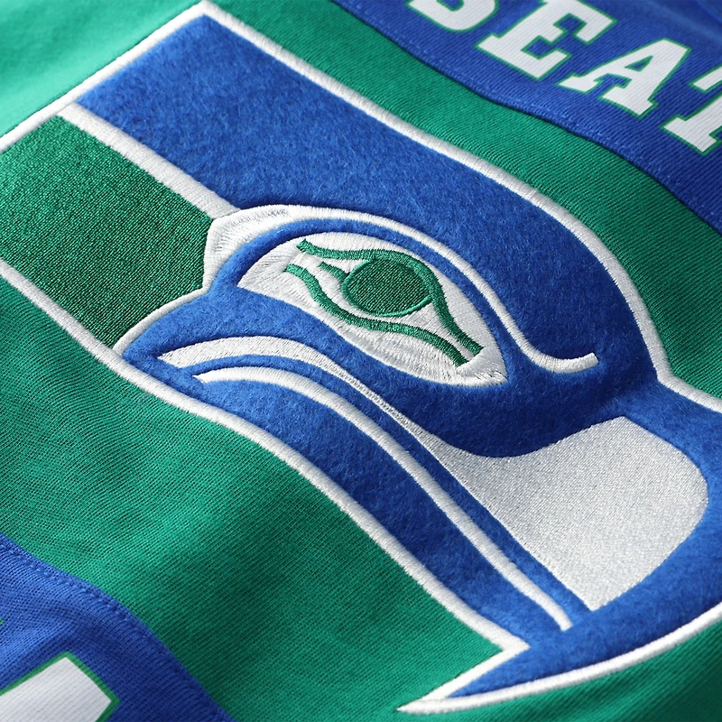 Men's Mitchell & Ness Royal Seattle Seahawks Retro Colorblock Tank Top