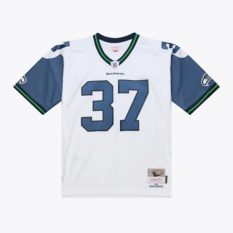 Maillot réplique rétro Mitchell & Ness Shaun Alexander blanc Seattle Seahawks 2005 pour homme