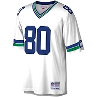Maillot réplique Mitchell & Ness Steve Largent blanc Seattle Seahawks Legacy pour hommes