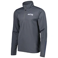 Men's MSX by Michael Strahan Charcoal Seattle Seahawks Half-Zip Pullover